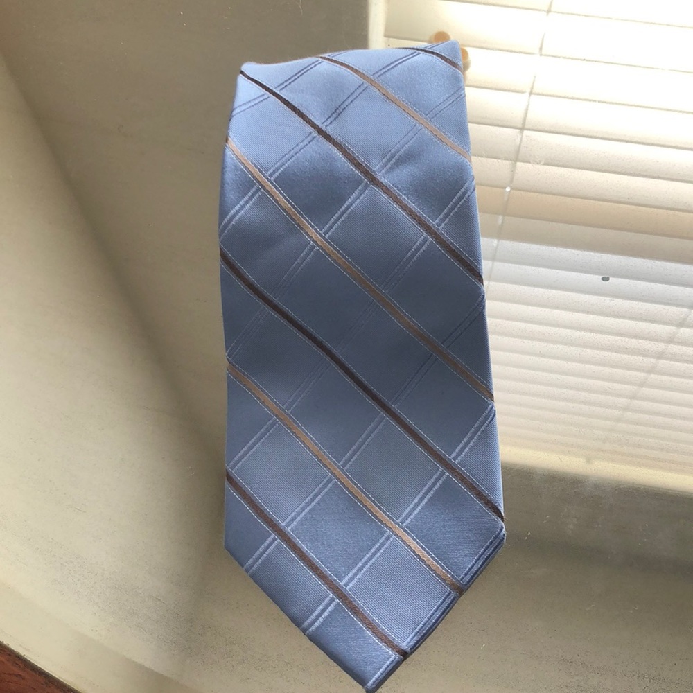Michael Kors blue, brown with white trim tie